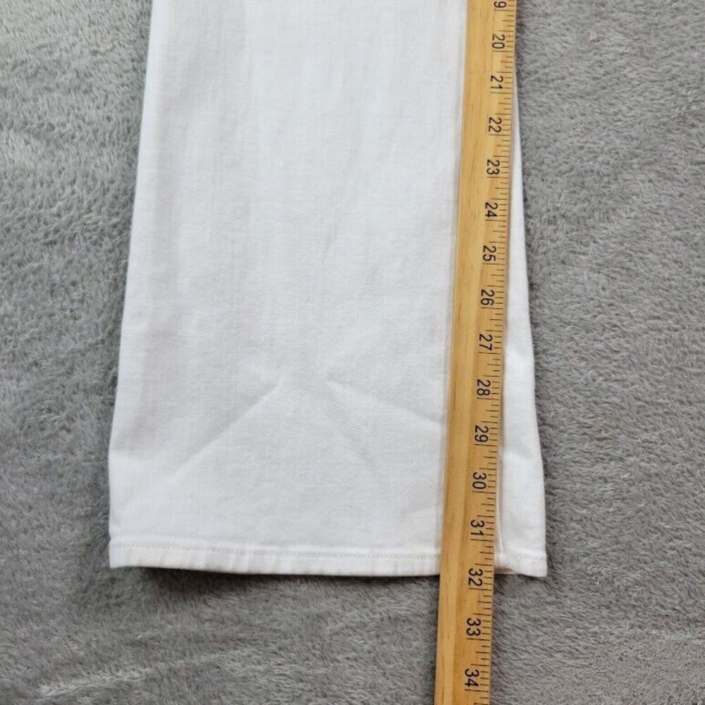 7 For All Mankind Jeans Women 32x32 White Original Bootcut Wide Baggy Y2K Skater - Picture 5 of 16